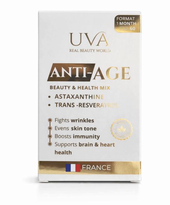 ANTI-AGE (ASTAXANTHIN + RESVERATROL CAPSULES) FOR YOUTH BODY AND SKIN )